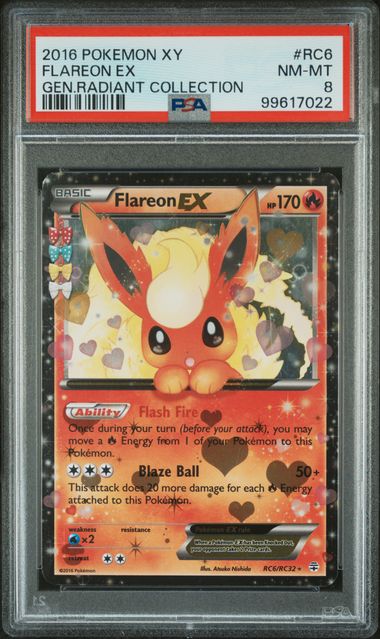 RC6/RC32 FLAREON EX GEN.RADIANT COLLECTION PSA 8