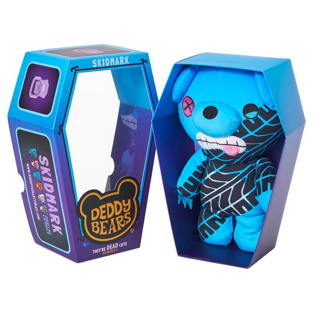 DEDDY BEARS SERIES 3 PLUSH IN COFFIN - SKIDMARK