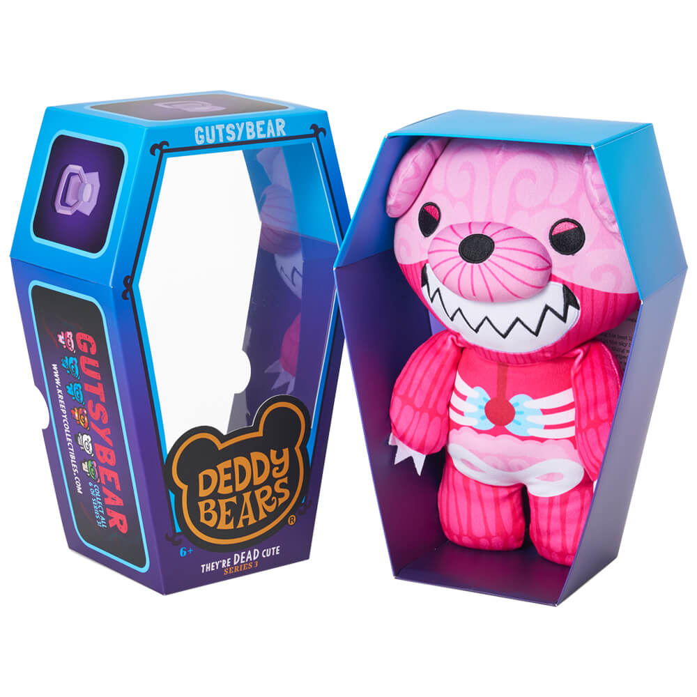 DEDDY BEARS SERIES 3 PLUSH IN COFFIN - GUTSYBEAR