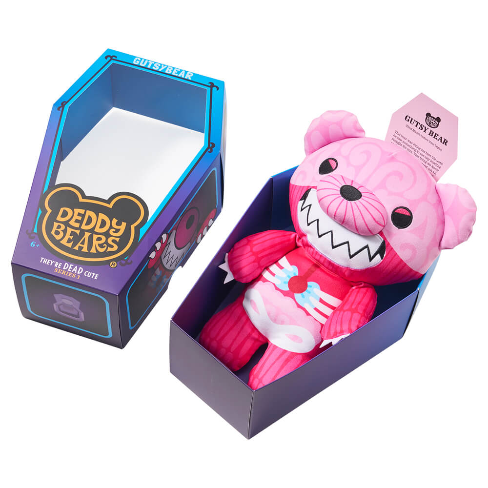 DEDDY BEARS SERIES 3 PLUSH IN COFFIN - GUTSYBEAR