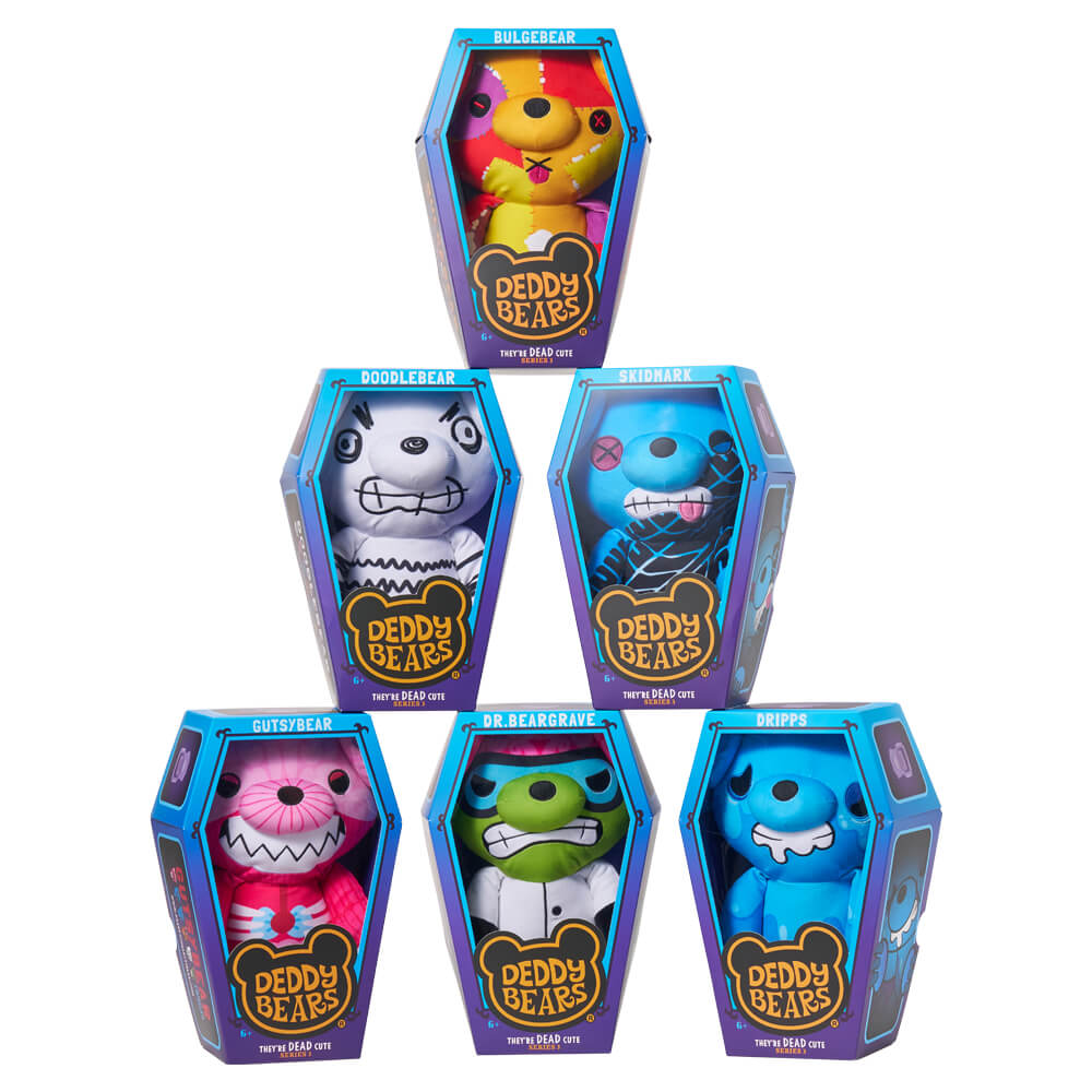 DEDDY BEARS SERIES 3 PLUSH IN COFFIN - GUTSYBEAR