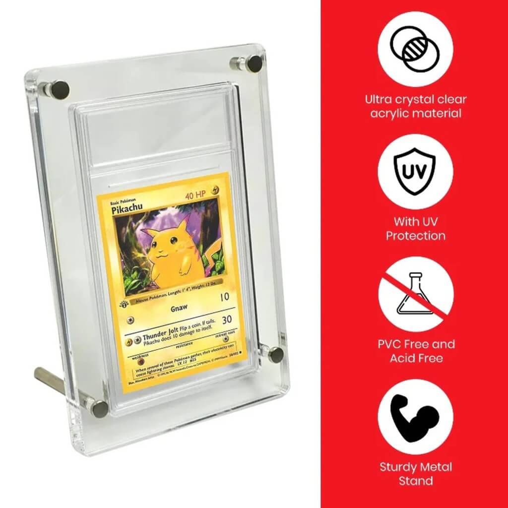 EVORETRO Acrylic Case PSA Graded Card Stand Acrylic Protector 3MM