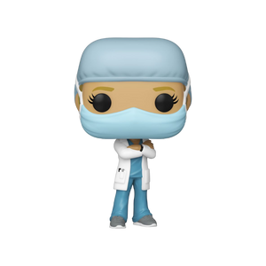 Pop! Heroes - Front Line Worker Female #1 Blue Pop! Vinyl