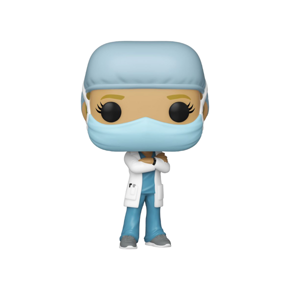 Pop! Heroes - Front Line Worker Female #1 Blue Pop! Vinyl