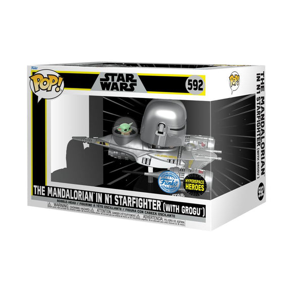Star Wars - The Mandalorian and Grogu in N1 Starfighter US Exclusive Pop! Ride [RS]