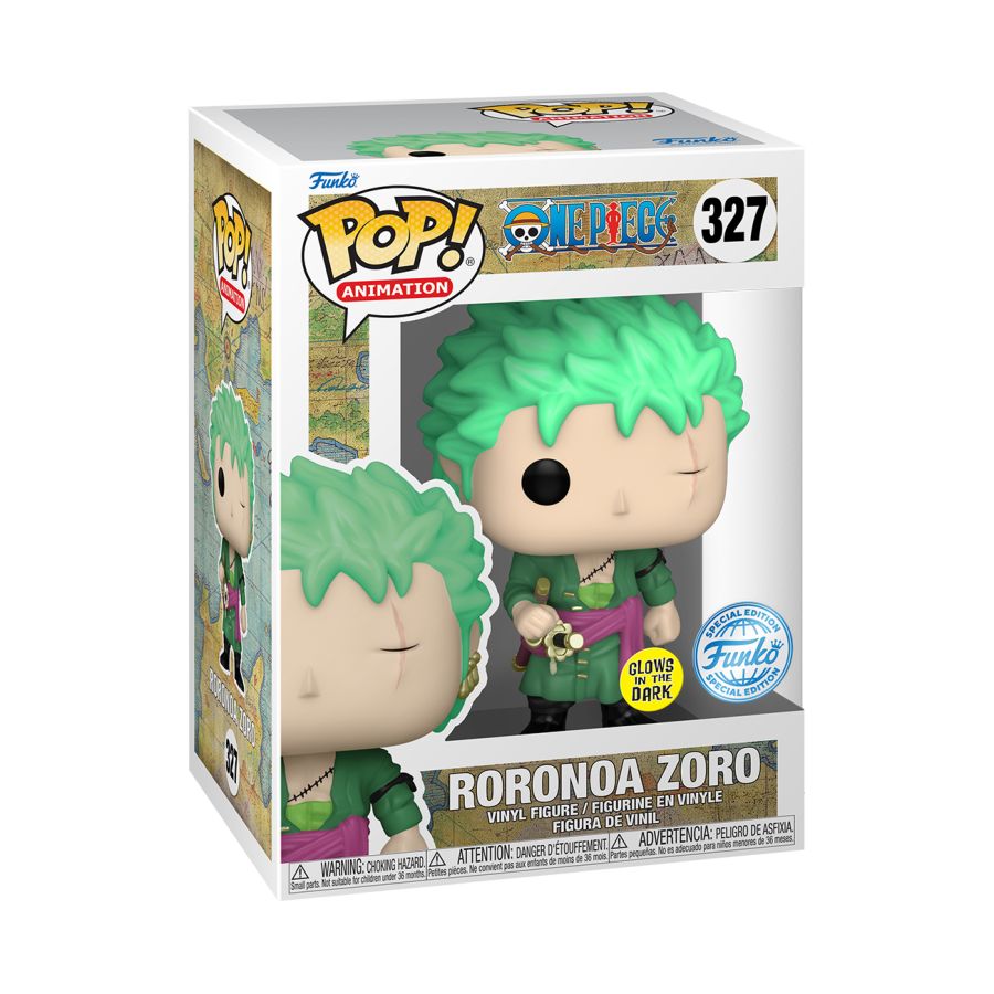One Piece - Roronoa Zoro US Exclusive Glow Pop! Vinyl [RS]