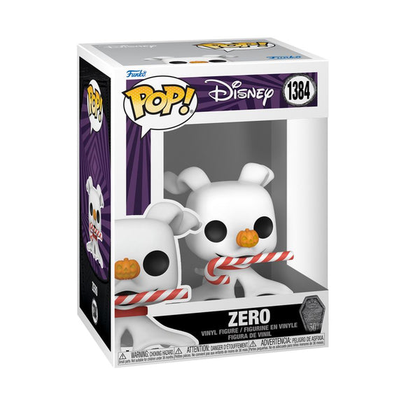 The Nightmare Before Christmas 30th Anniversary - Zero w/Candy Cane Pop! Vinyl