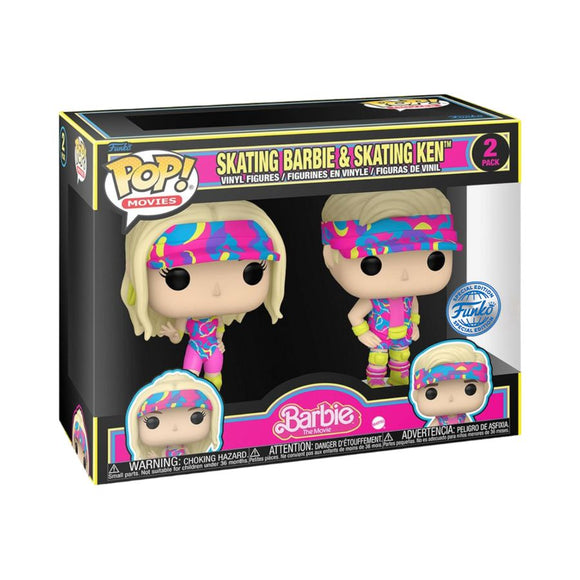 Barbie: Movie (2023) - Rollerskating Barbie & Ken US Exclusive Pop! Vinyl 2-Pack [RS]