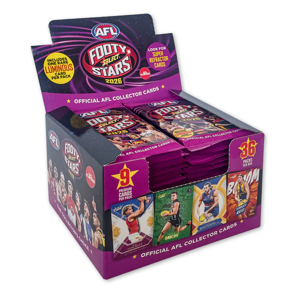 2026 AFL Footy Stars Box (36 Packets)