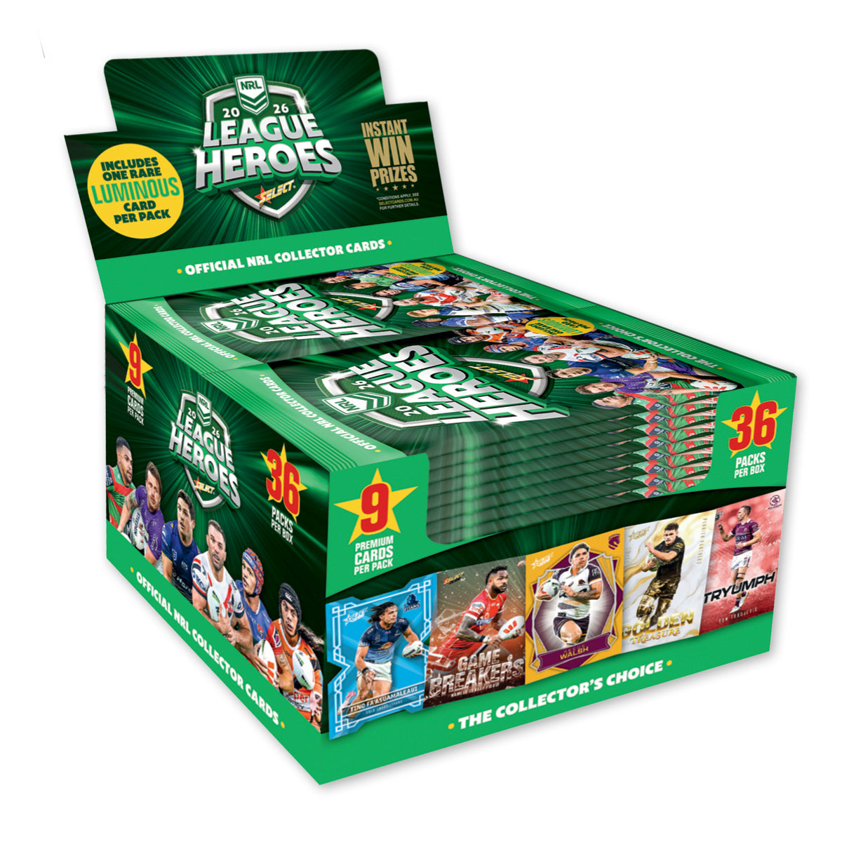 2026 NRL League Heroes Cards Box (36 Packs)