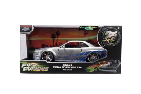 Fast & Furious – Brian’s 2002 Nissan Skyline GT-R (BNR34) 1:24 Scale Diecast Vehicle