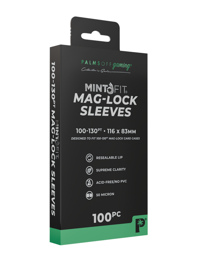 MintFit Mag-Lock Card Case Sleeves (100pt-130pt) - 100pc