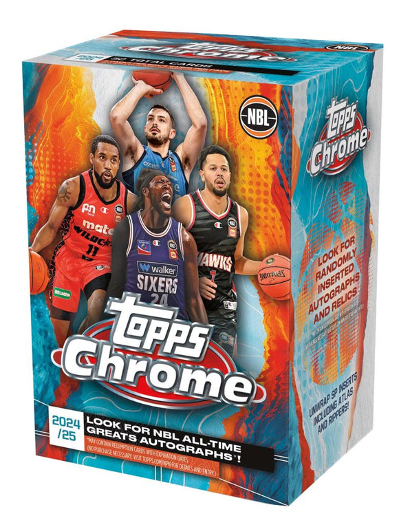Topps Chrome NBL 2024/2025 Basketball Trading Cards - Value Blaster Box