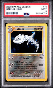 2000 POKEMON NEO GENESIS #15 STEELIX-HOLO PSA 9