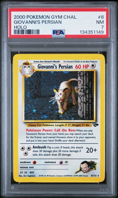2000 POKEMON GYM CHALLENGE #8 GIOVANNI'S PERSIAN HOLO (B)