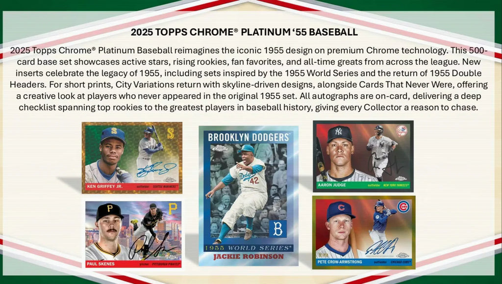 2025 Topps Chrome Platinum Baseball Hobby Box