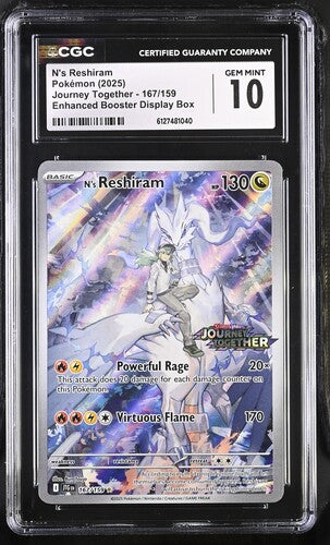 N's Reshiram (Journey Together Stamped) Illustration Rare 167/159 CGC 10