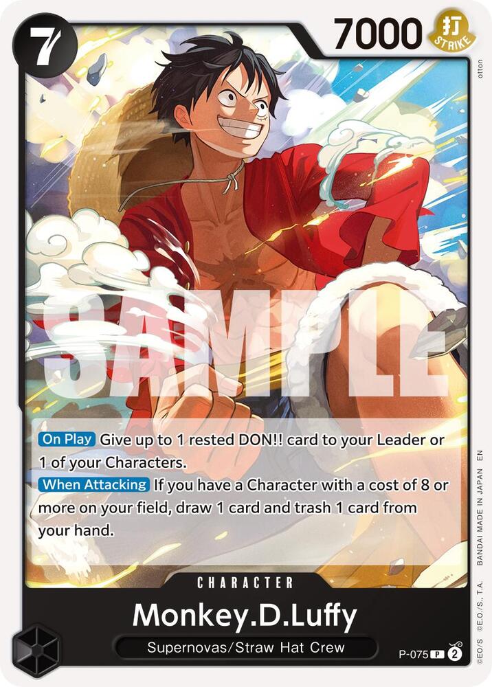 Monkey.D.Luffy P-075 (Premium Booster -The Best- Vol. 2)  - Pirate Foil