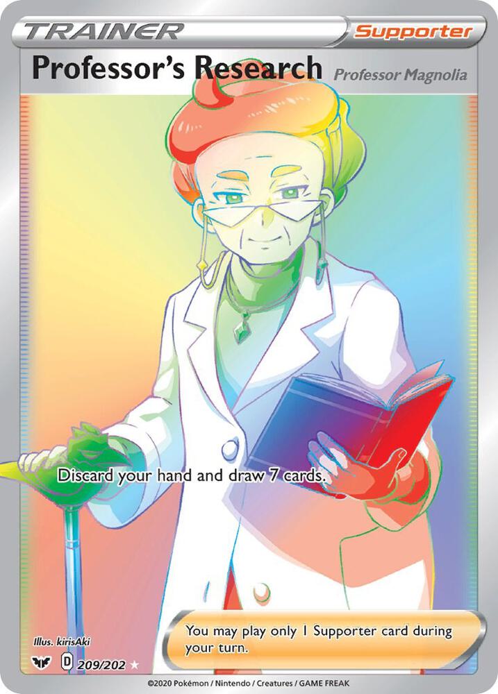 Professors Research Professor Magnolia Secret 209/202 (SWSH01: Sword & Shield Base Set)  - Holofoil