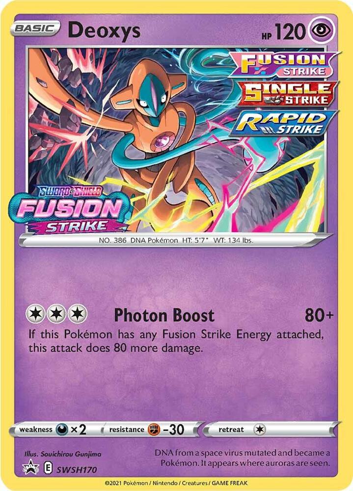 Deoxys Prerelease SWSH170 (SWSH: Sword & Shield Promo Cards)  - Holofoil