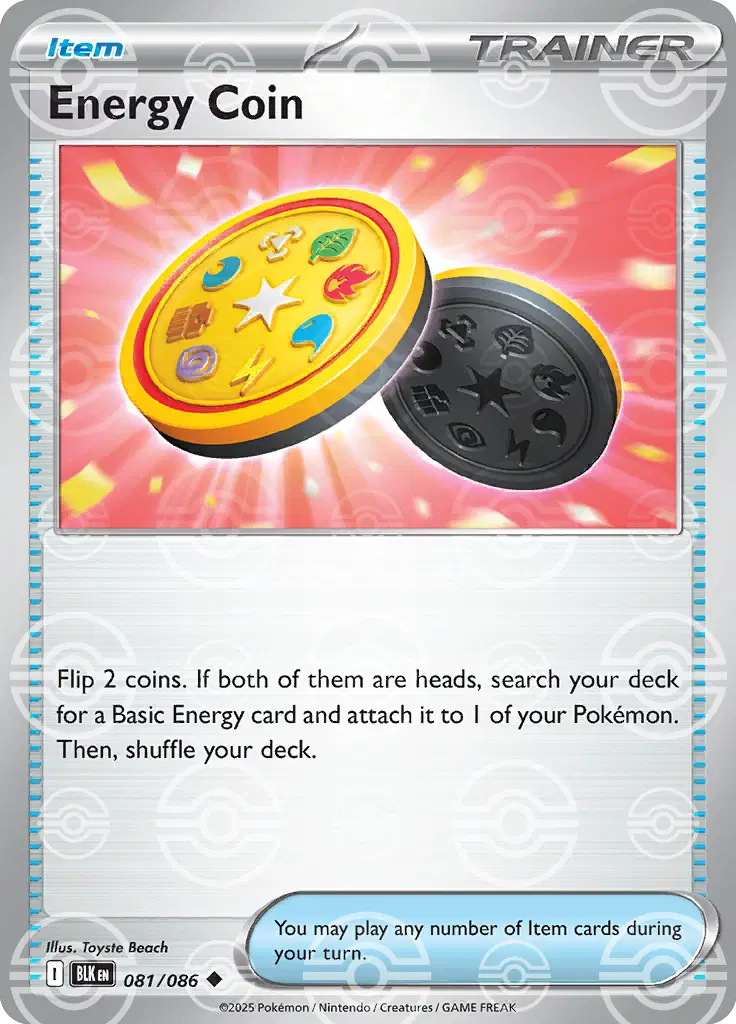 Energy Coin (Poke Ball Pattern) Uncommon 081/086 Black Bolt