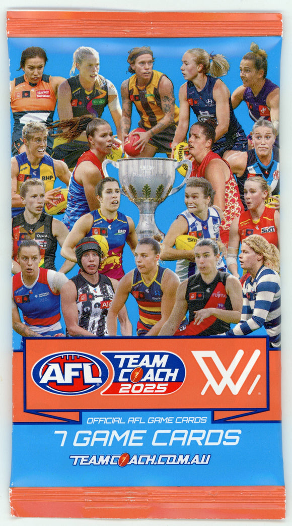 AFLW 2025 Teamcoach Game Card Pack