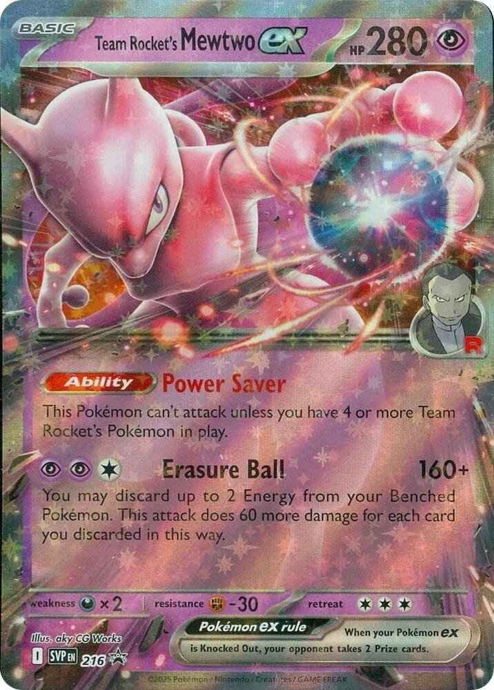 Team Rocket's Mewtwo ex 216 (SV: Scarlet & Violet Promo Cards)  - Holofoil