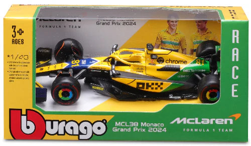 Bburago F1 without Helmet 1:43 2024 McLaren F1 Senna Livery Driver #81 Piastri WB