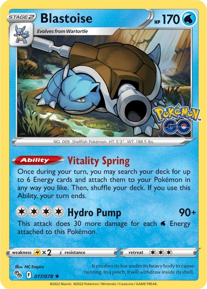 Blastoise 017/078 (Pokemon GO)  - Holofoil