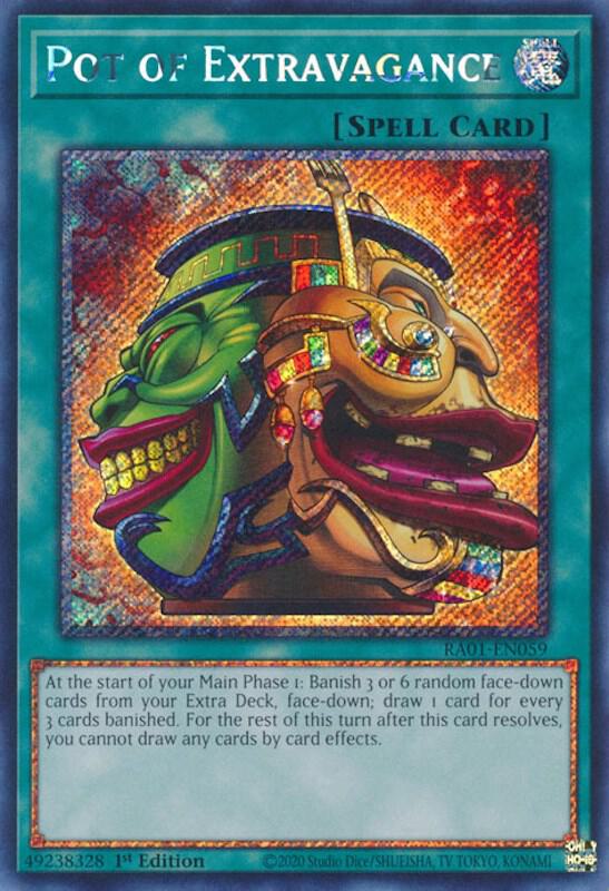 Pot of Extravagance Platinum Secret Rare RA01-EN059 (25th Anniversary Rarity Collection)  - 1st Edition