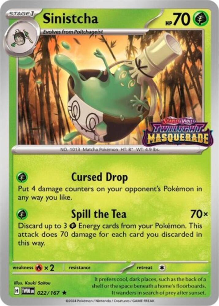 Sinistcha Prerelease 022/167 (SV: Scarlet & Violet Promo Cards)  - Holofoil
