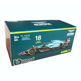 Bburago Formula Racing 1:43 2023 F-1 Aston Martin AMR23 #18 Stroll with Helmet