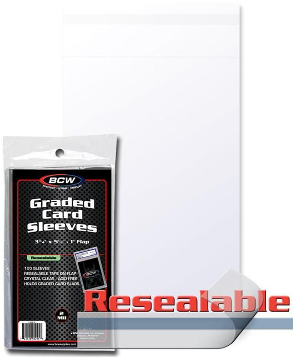 BCW Graded Card Sleeves Resealable (3