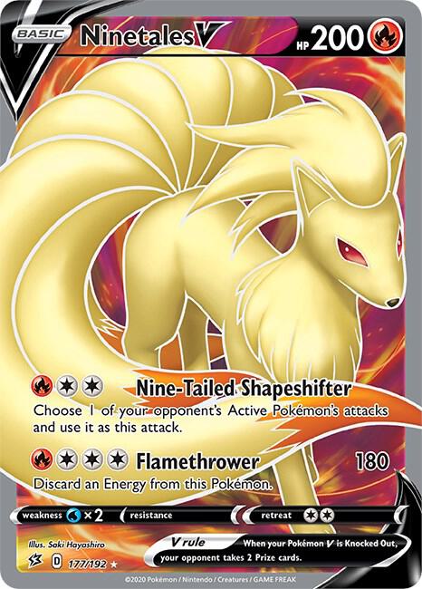 Ninetales V 177/192 (SWSH02: Rebel Clash)  - Holofoil