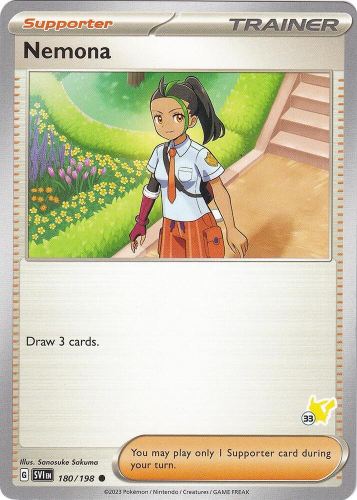 Nemona - Pikachu Stamped 33 180/198 (Battle Academy 2024) 