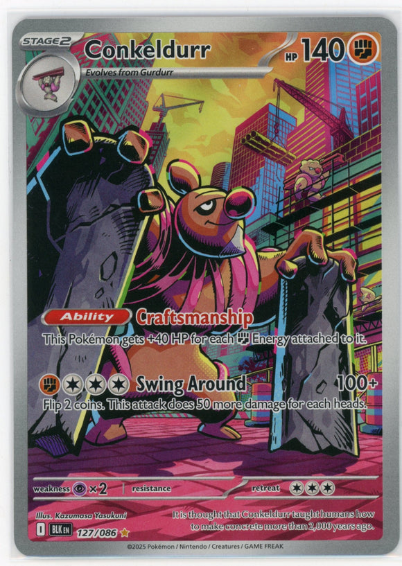 Conkeldurr Black Bolt  Illustration Rare  127/086