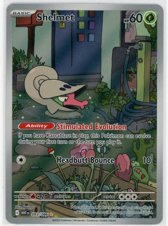 Pokemon White Flare Shelmet 093/086 Illustration Rare IR