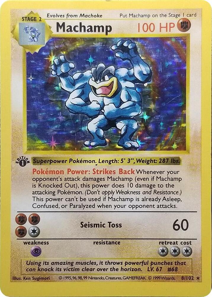 Machamp 008/102 (Deck Exclusives)  - 1st Edition Holofoil