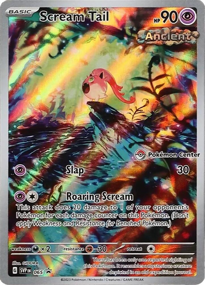 Scream Tail Pokemon Center Exclusive 065 (SV: Scarlet & Violet Promo Cards)  - Holofoil