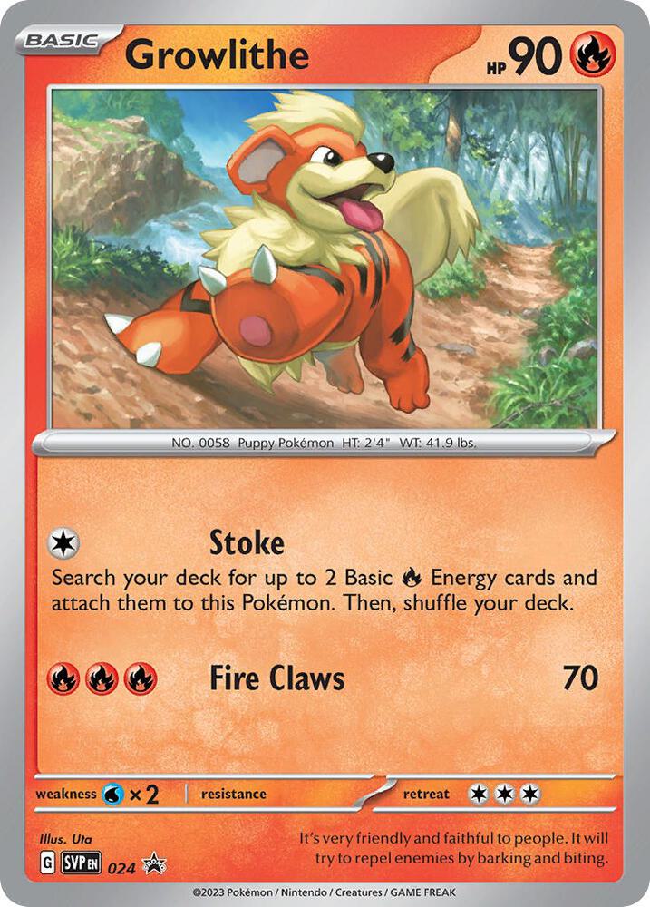 Growlithe 024 (SV: Scarlet & Violet Promo Cards)  - Holofoil