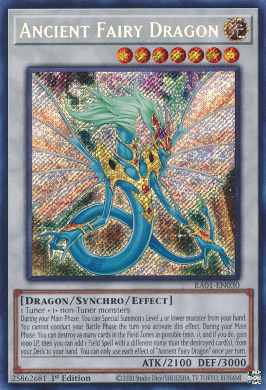 Ancient Fairy Dragon Secret Rare RA01-EN030 (25th Anniversary Rarity Collection)  - 1st Edition