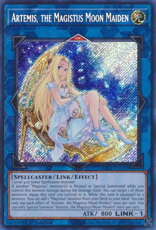 Artemis the Magistus Moon Maiden Secret Rare RA01-EN049 (25th Anniversary Rarity Collection)  - 1st Edition