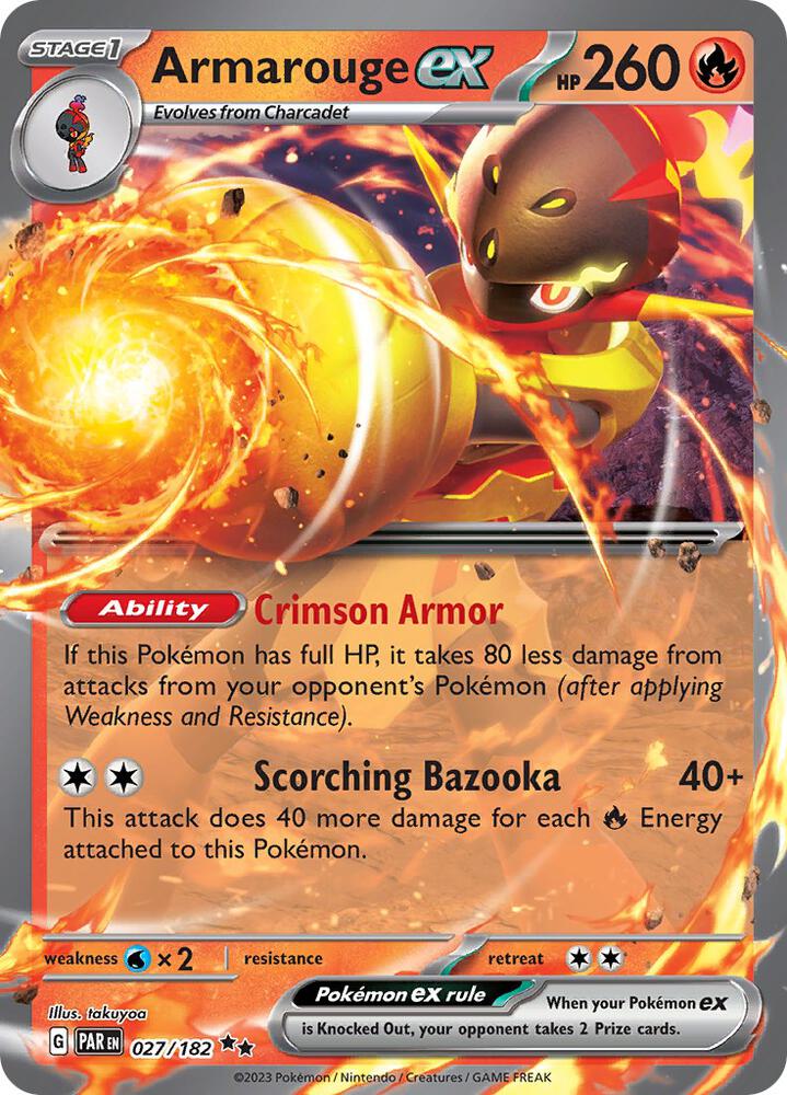 Armarouge ex 027/182 (SV04: Paradox Rift)  - Holofoil