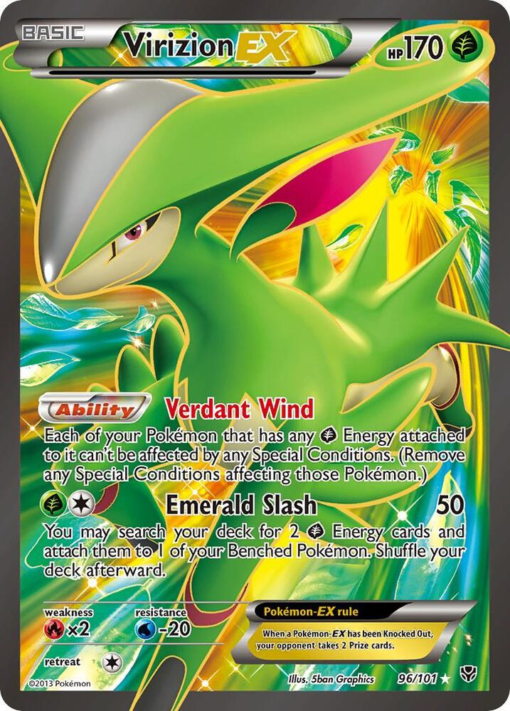 Virizion EX 96/101 (Plasma Blast)  - Holofoil
