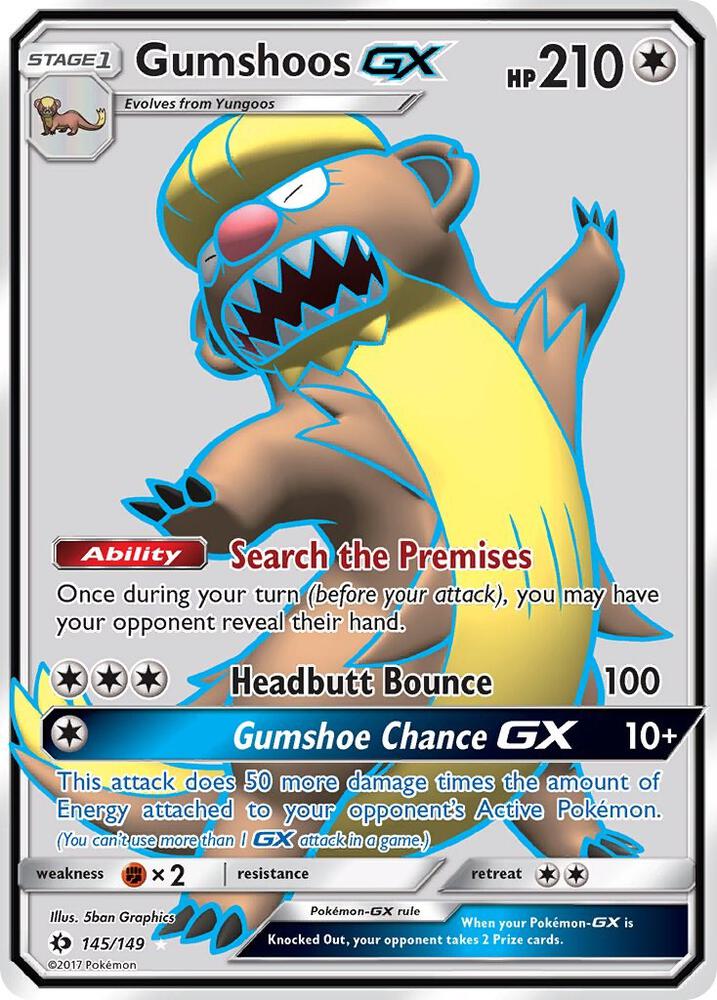 Gumshoos GX 145/149 (SM Base Set)  - Holofoil