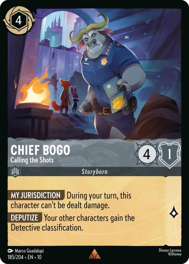 Chief Bogo, Calling the Shots 185/204 (Whispers in the Well)  - Cold Foil