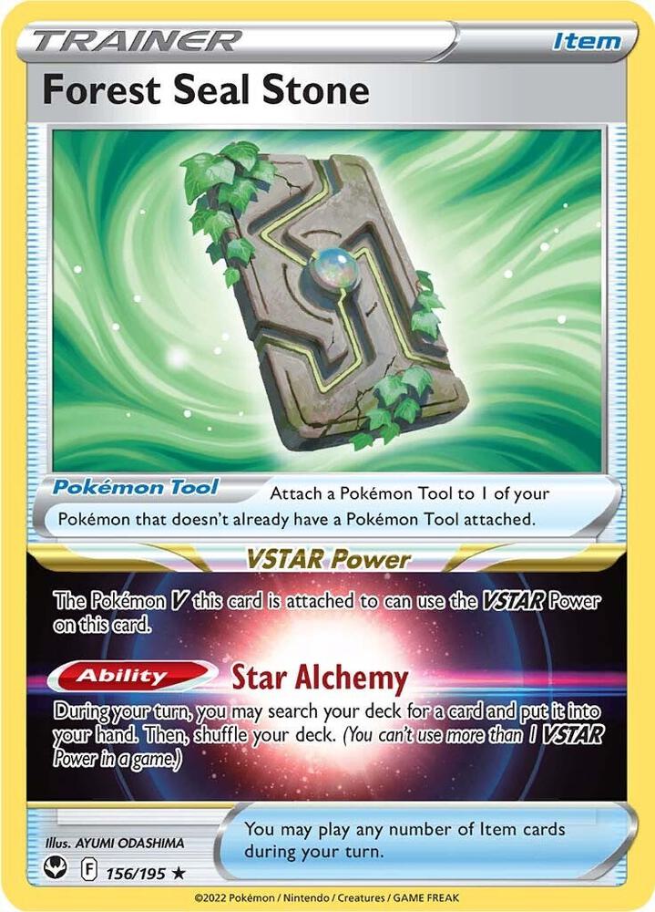Forest Seal Stone 156/195 (SWSH12: Silver Tempest)  - Holofoil