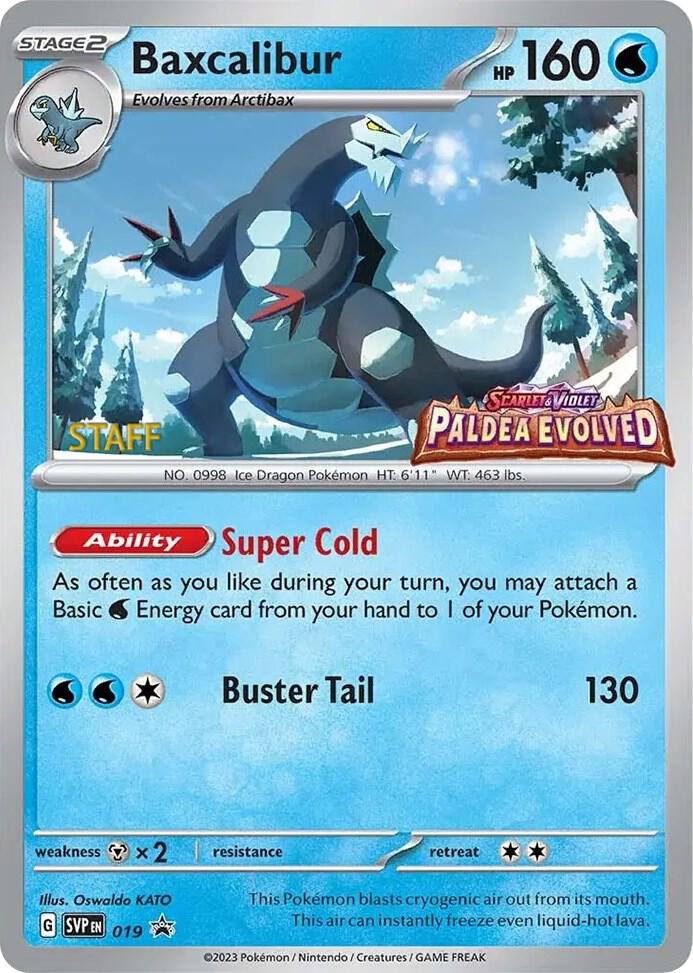 Baxcalibur Prerelease Staff 019 (SV: Scarlet & Violet Promo Cards)  - Holofoil