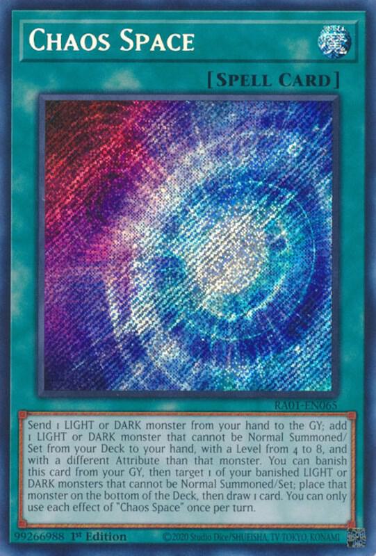 Chaos Space Secret Rare RA01-EN065 (25th Anniversary Rarity Collection)  - 1st Edition