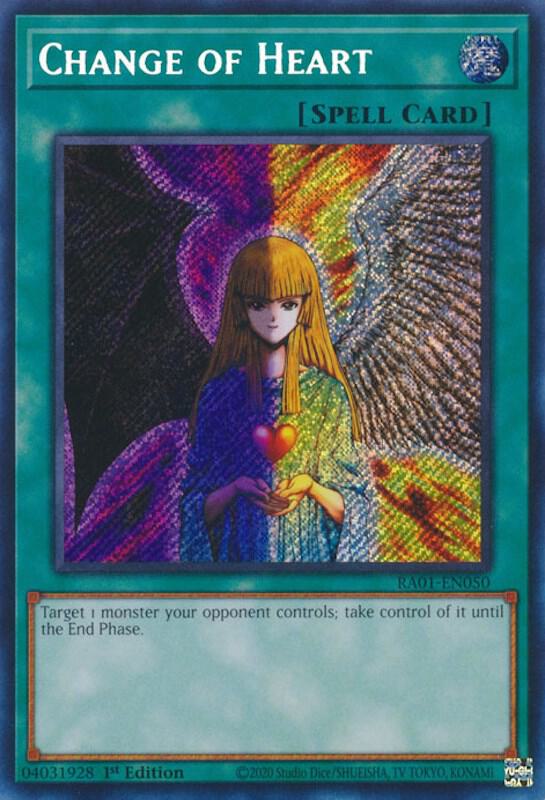 Change of Heart Secret Rare RA01-EN050 (25th Anniversary Rarity Collection)  - 1st Edition